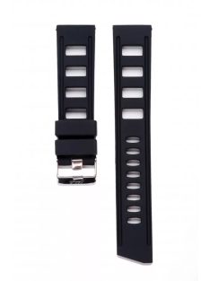 Edelwolle Scuba szilikon óraszíj, fekete, 22 mm