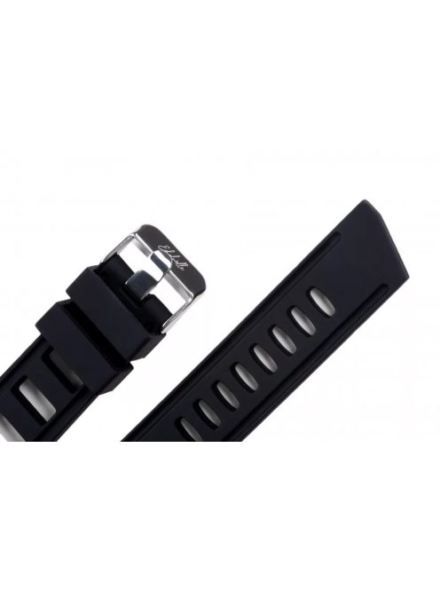 Edelwolle Scuba szilikon óraszíj, fekete, 22 mm