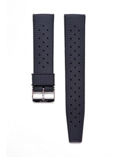 Edelwolle Tropical style szilikon óraszíj, fekete, 22 mm