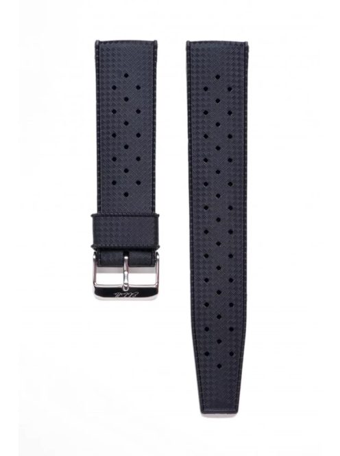 Edelwolle Tropical style szilikon óraszíj, fekete, 22 mm